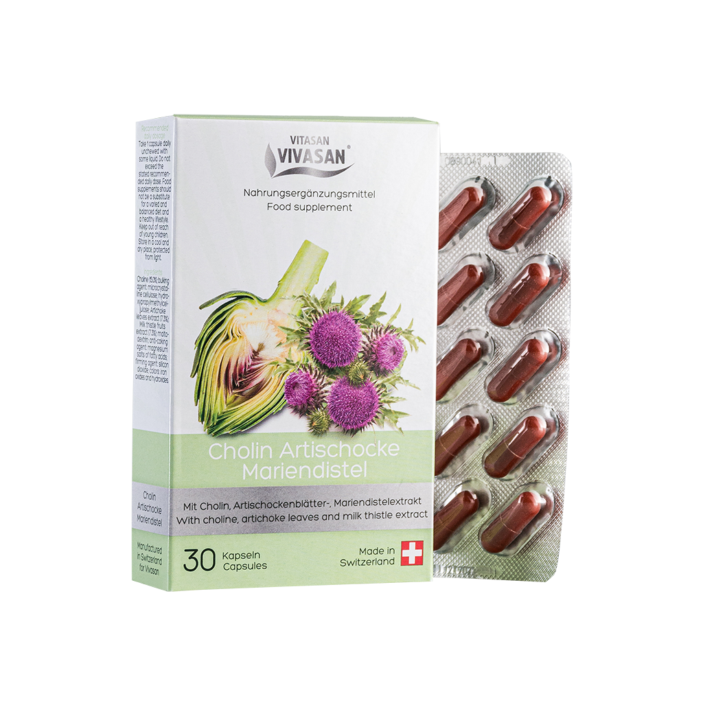 Choline artichoke milk thistle capsules | Вивасан